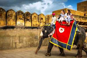 Elephant Ride At Amer Fort